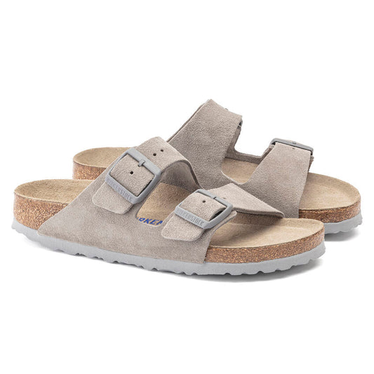 Arizona | Soft Footbed | Suede | Stone Coin - Sandals - Birkenstock