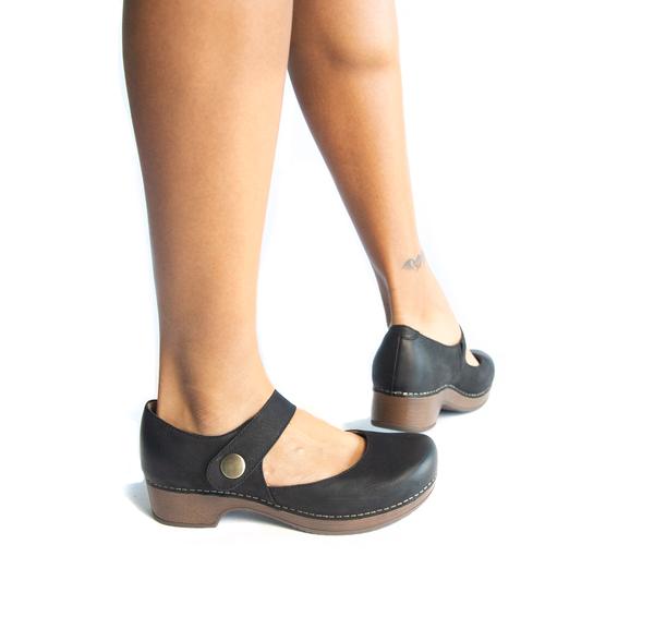 Beatrice Burnish Nubuck Black Birkenstock Midtown