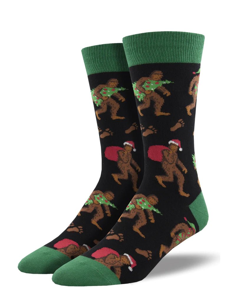Bigfoot Christmas | Men | Moss - socks - Socksmith