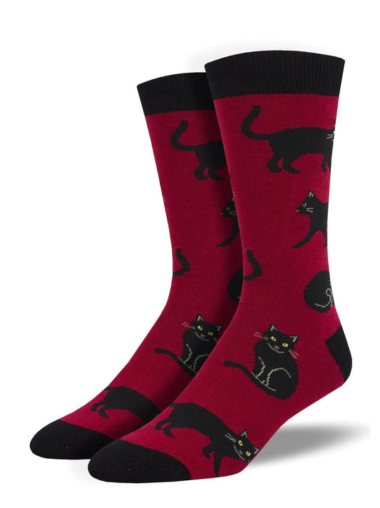 Black Cat | Bamboo | Men | Black - Socks - Socksmith