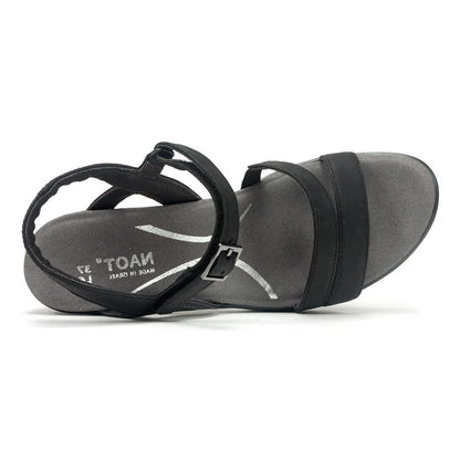 Bounty | Leather | Soft Black - Sandals - Naot