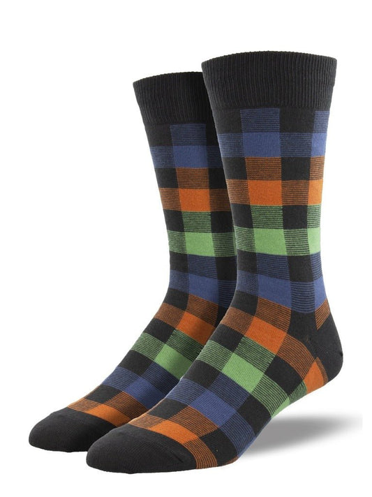 Buffalo Plaid | Men | Black - Socks - Socksmith