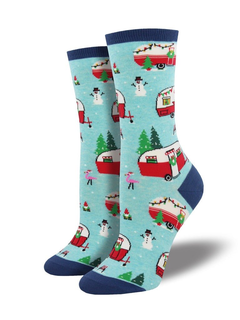 Christmas Campers | Blue Heather - Socks - Socksmith