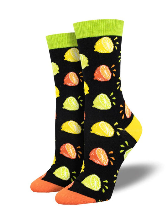 Citrus Squeeze | Bamboo | Black - Socks - Socksmith