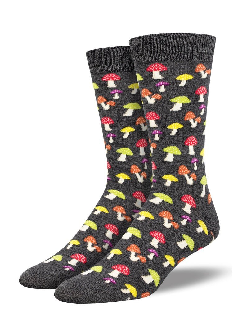 Colorful Caps | Bamboo | Men | Charcoal Heather - Socks - Socksmith