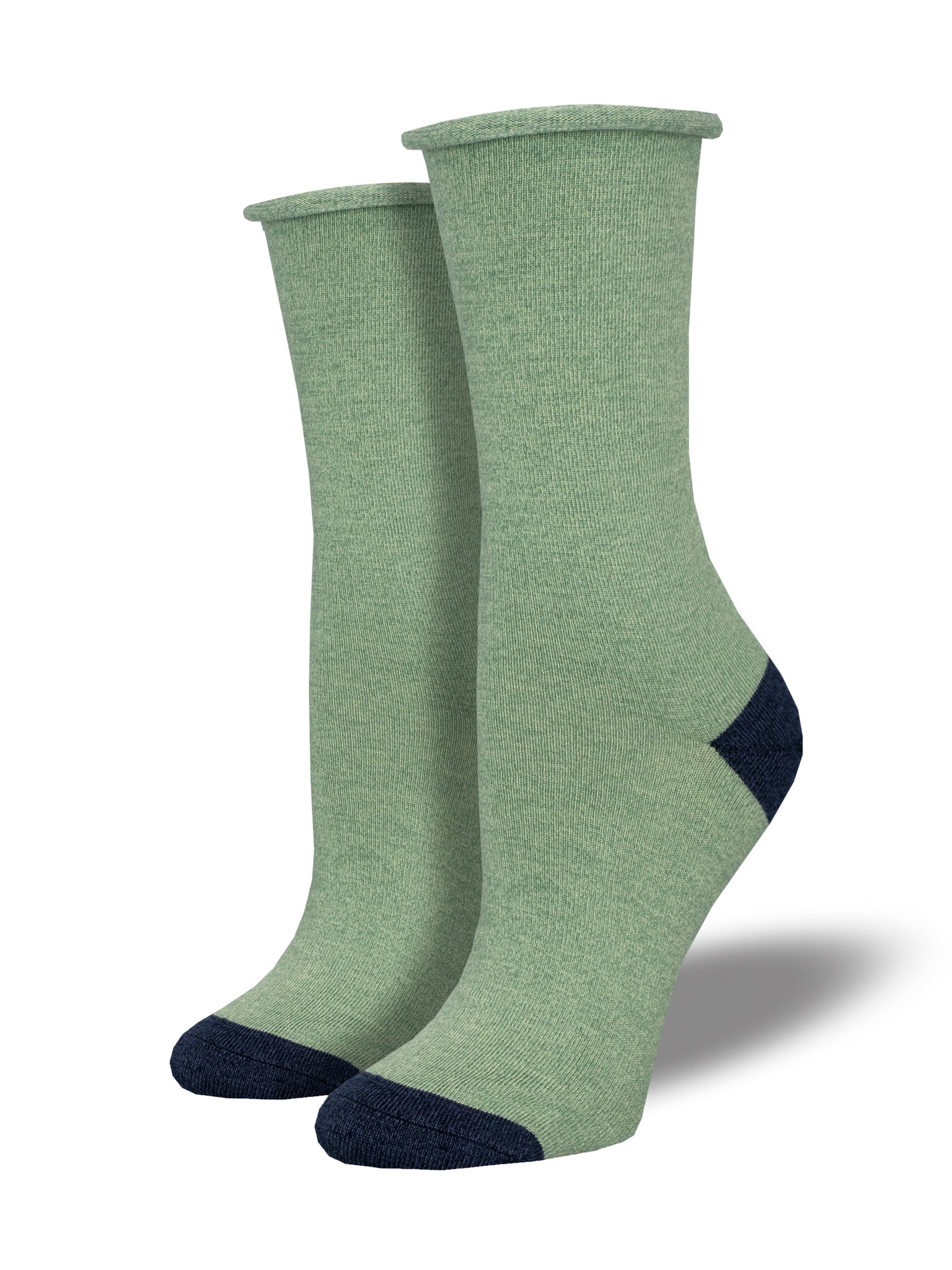 Contrast Heel Toe | Bamboo | Mint Heather - Socks - Socksmith