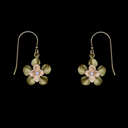 Desert Flower | Wire Earring | Bronze/ White Pearl - Earring - Michael Michaud
