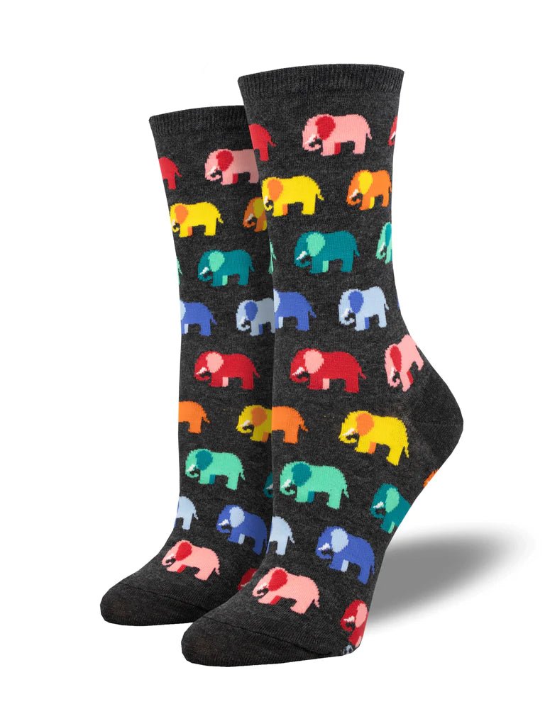 Elephant in the Room | Charcoal Heather - Socks - Socksmith