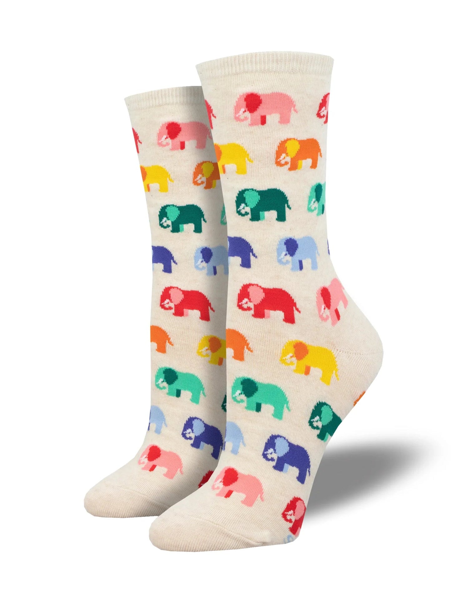 Elephant In The Room | Ivory Heather - Socks - Socksmith