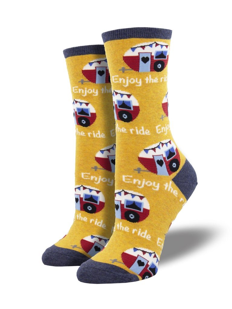 Enjoy the Ride | Women | Gold Heather - Socks - Socksmith