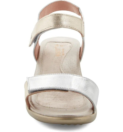 Extant | Leather | Soft Silver/Radiant Gold - Sandals - Naot