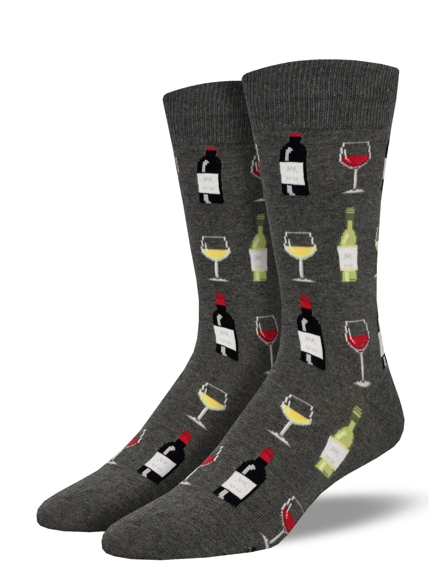 Fine Wine | Men | Gray Heather - Socks - Socksmith