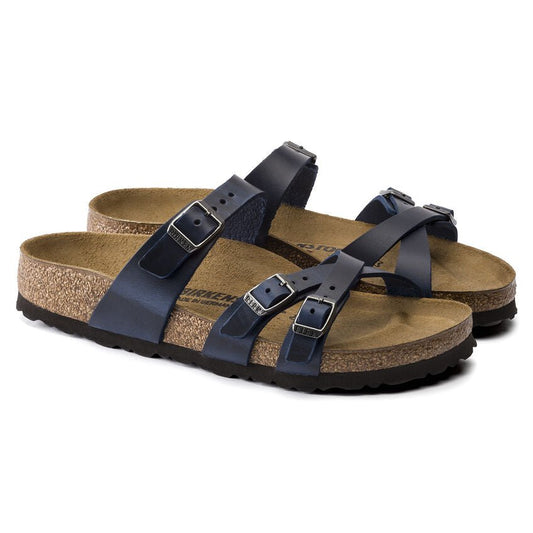 Franca | Oiled Leather | Blue - Sandals - Birkenstock