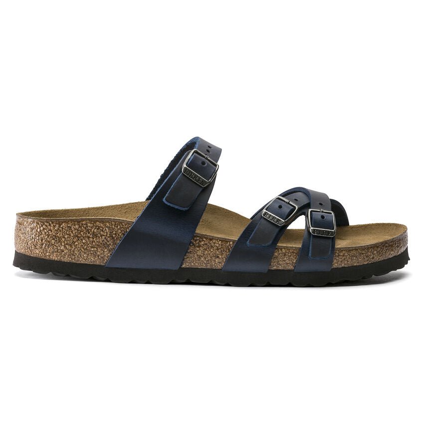 Franca | Oiled Leather | Blue - Sandals - Birkenstock