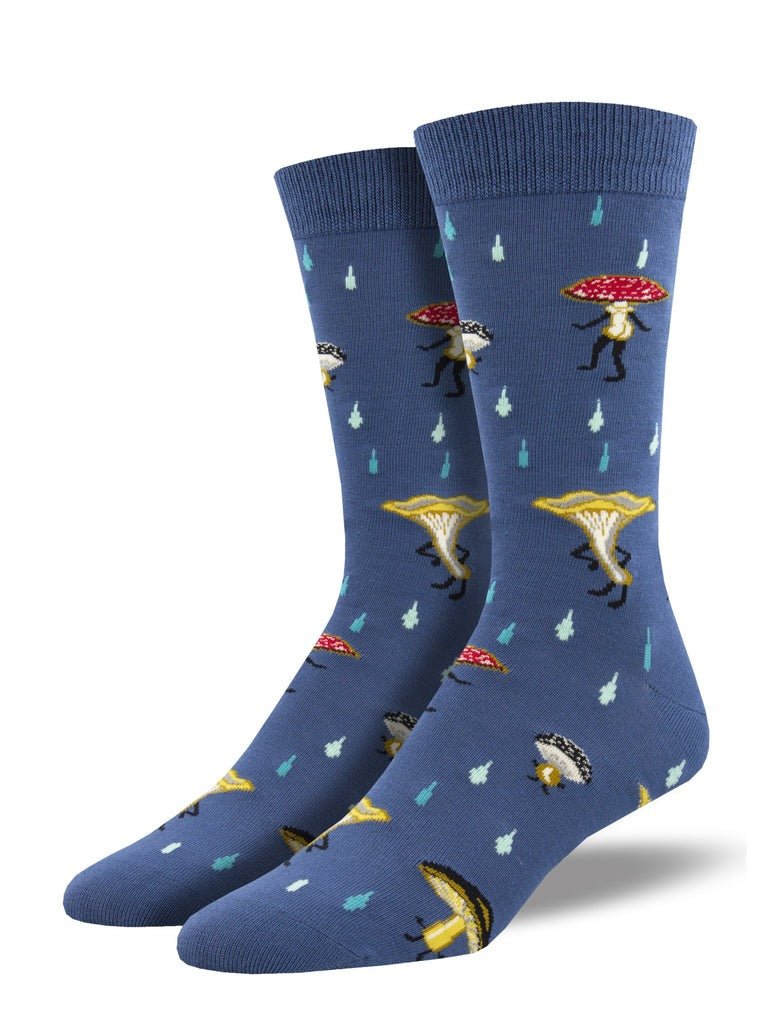 Fungi Fun Guys | Bamboo | Men | Blue - Socks - Socksmith