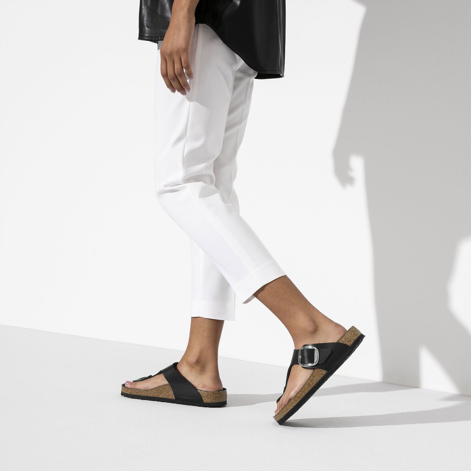 Birkenstock black big on sale buckle