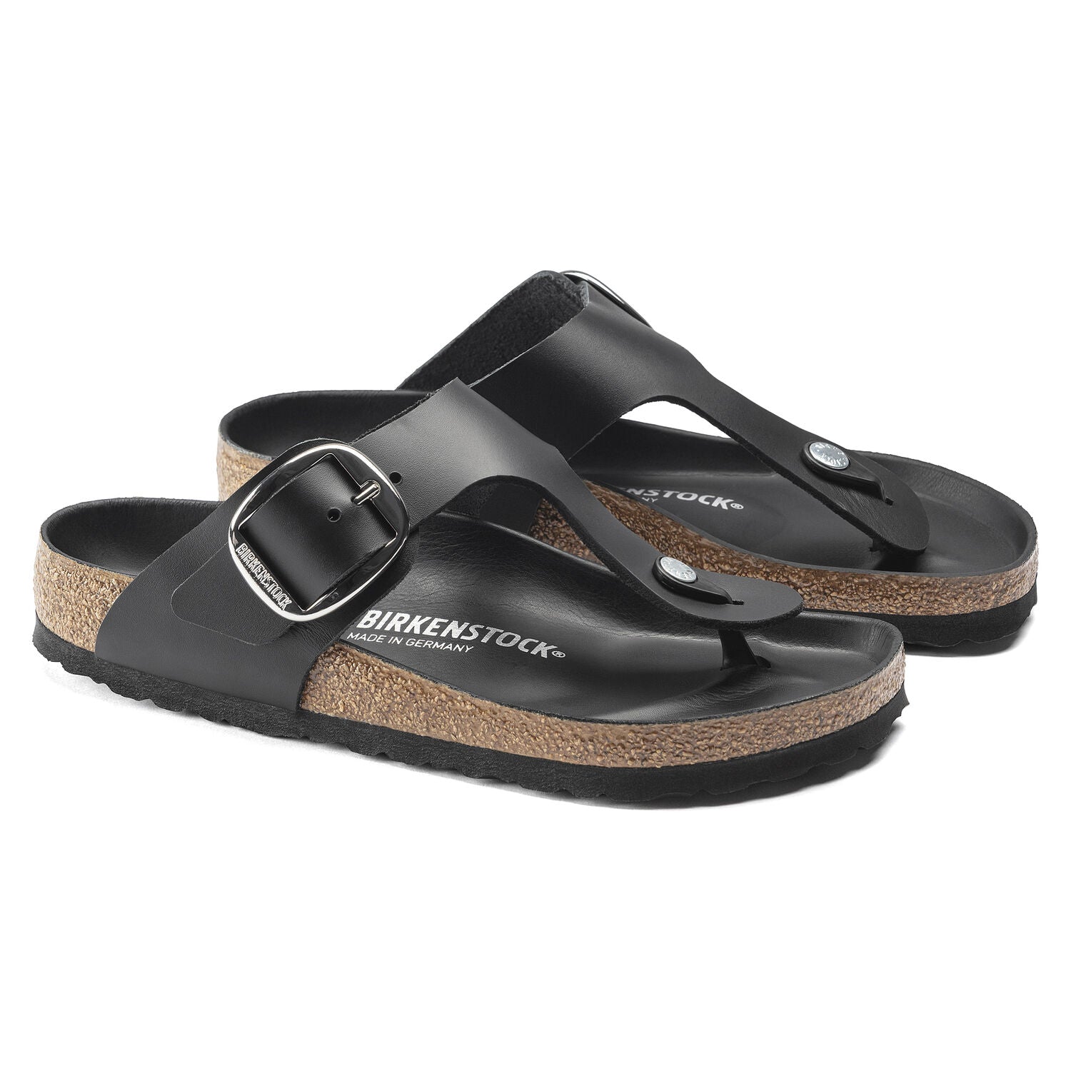 Gizeh Big Buckle Leather Black Birkenstock Midtown