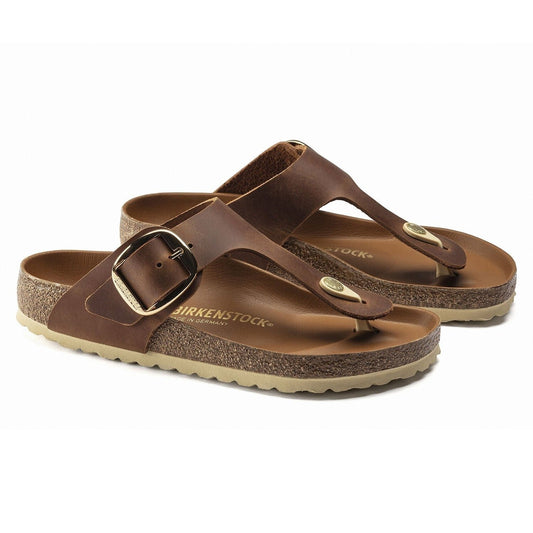 Gizeh | Big Buckle | Leather | Cognac - Sandals - Birkenstock