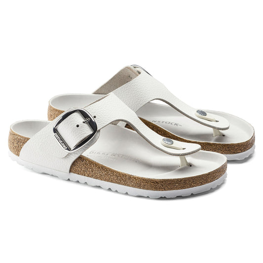 Gizeh | Big Buckle | Leather | White - Sandals - Birkenstock