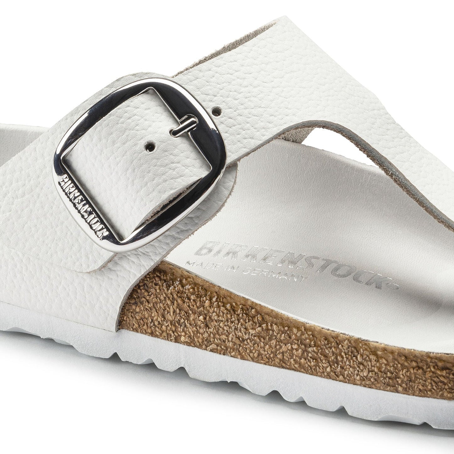 Gizeh | Big Buckle | Leather | White - Sandals - Birkenstock