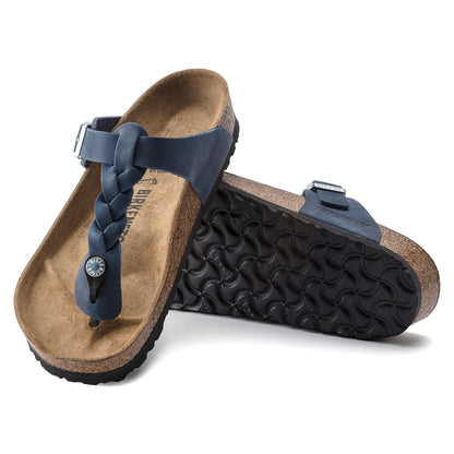 Gizeh Braided | Oiled Leather | Navy - Sandals - Birkenstock