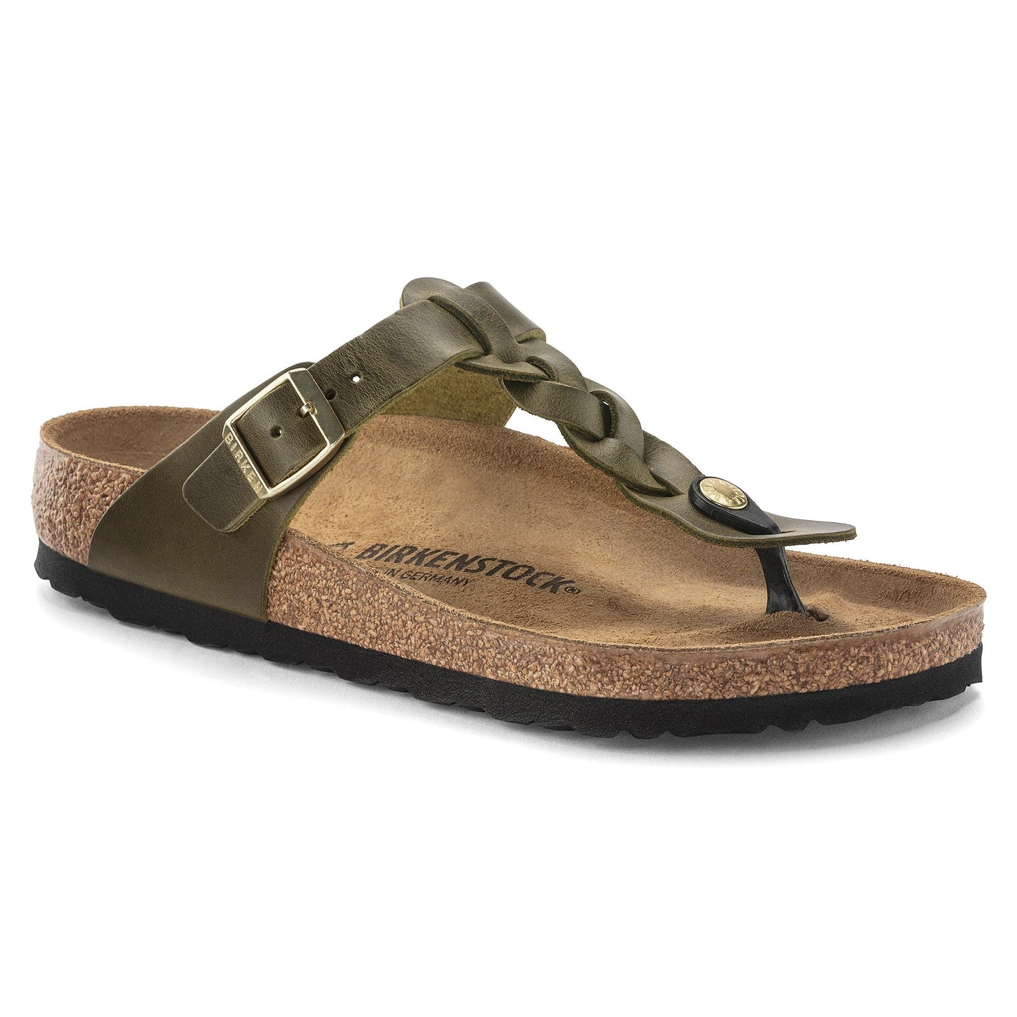 Gizeh Braided | Oiled Leather | Olive - Sandals - Birkenstock