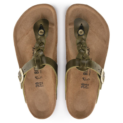 Gizeh Braided | Oiled Leather | Olive - Sandals - Birkenstock