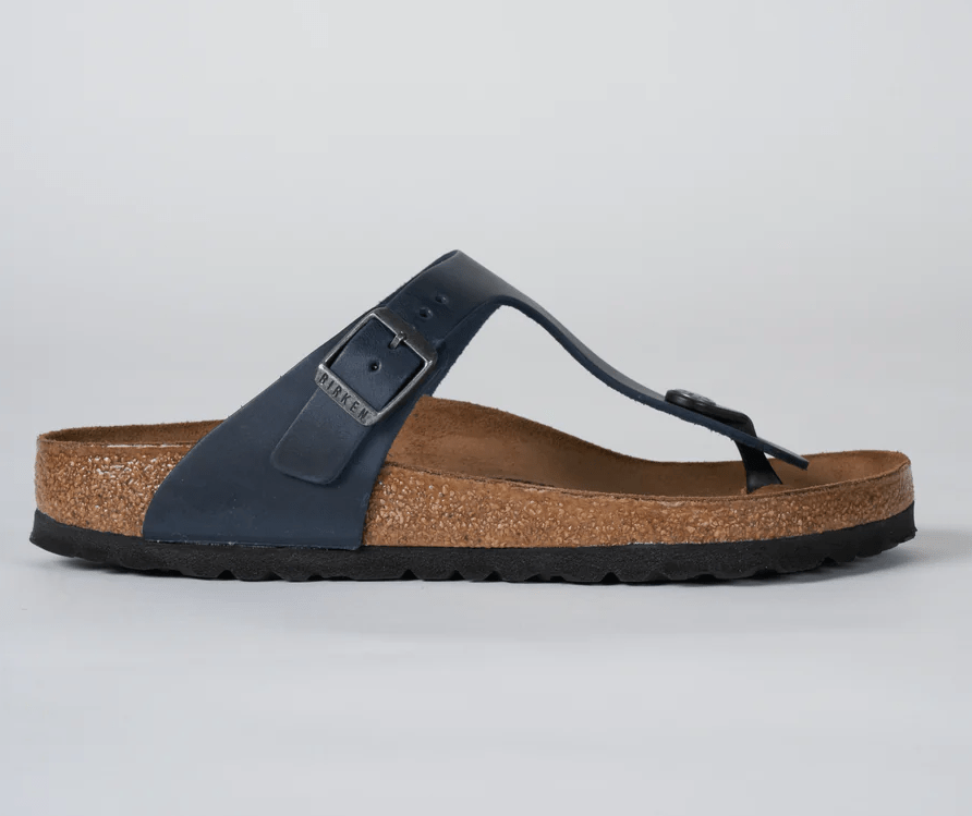 Gizeh | Oiled Leather | Blue - Sandals - Birkenstock