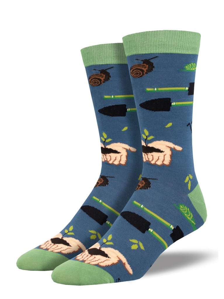 Green Thumb | Bamboo | Men | Blue - Socks - Socksmith