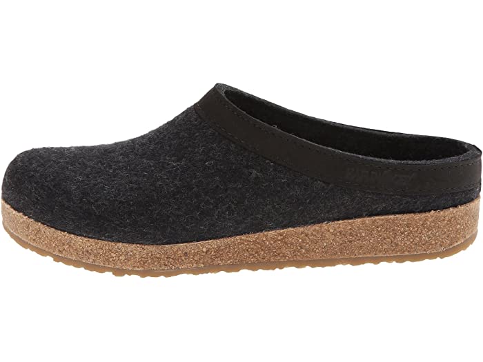 Grizzly Leather | Charcoal - Slipper - Haflinger