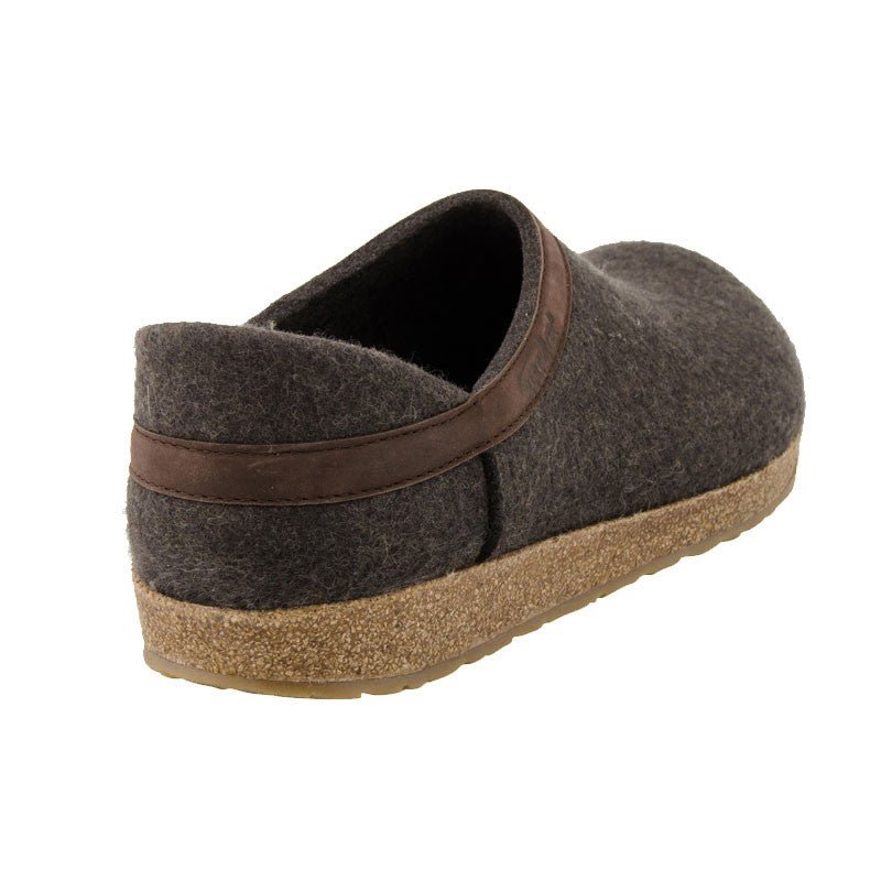 Grizzly Leather Heel | Smokey Brown - Slipper - Haflinger
