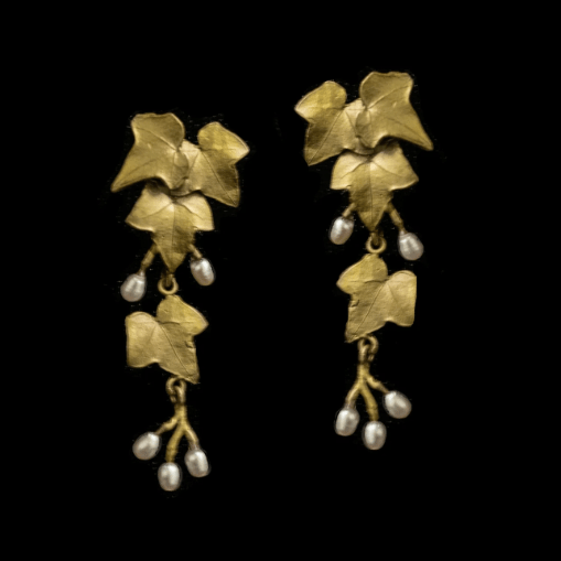 Ivy | Statement Post Earring | Bronze/ White Pearl - Earring - Michael Michaud