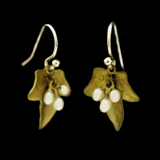 Ivy | Wire Earring | Bronze/ White Pearl - Earring - Michael Michaud