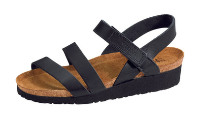 Kayla | Leather | Black Matte - Sandals - Naot