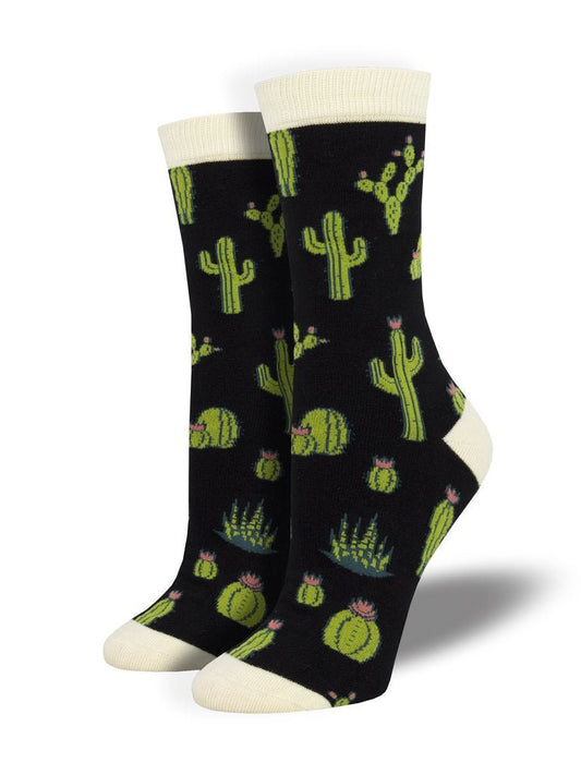 King Cactus | Bamboo | Women | Black - Socks - Socksmith