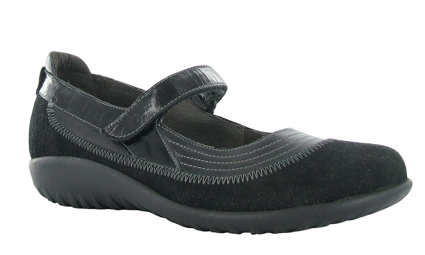 Kirei | Black Madras Leather/Black Suede/Black Patent - Shoe - Naot