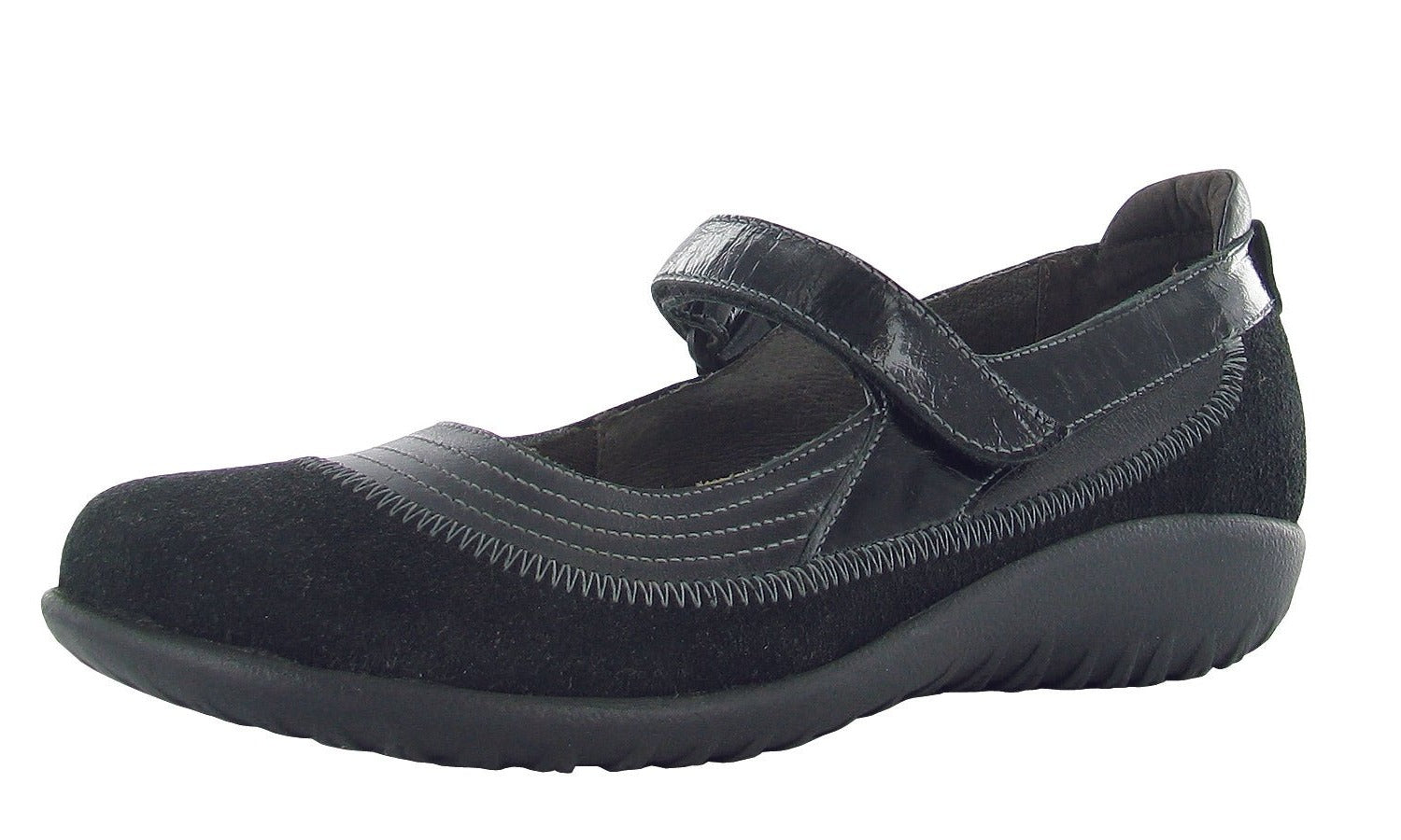 Kirei Wide | Black Madras Leather - Shoe - Naot