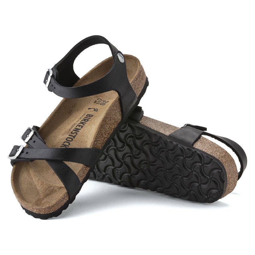 Kumba | Oiled Leather | Black - Sandals - Birkenstock
