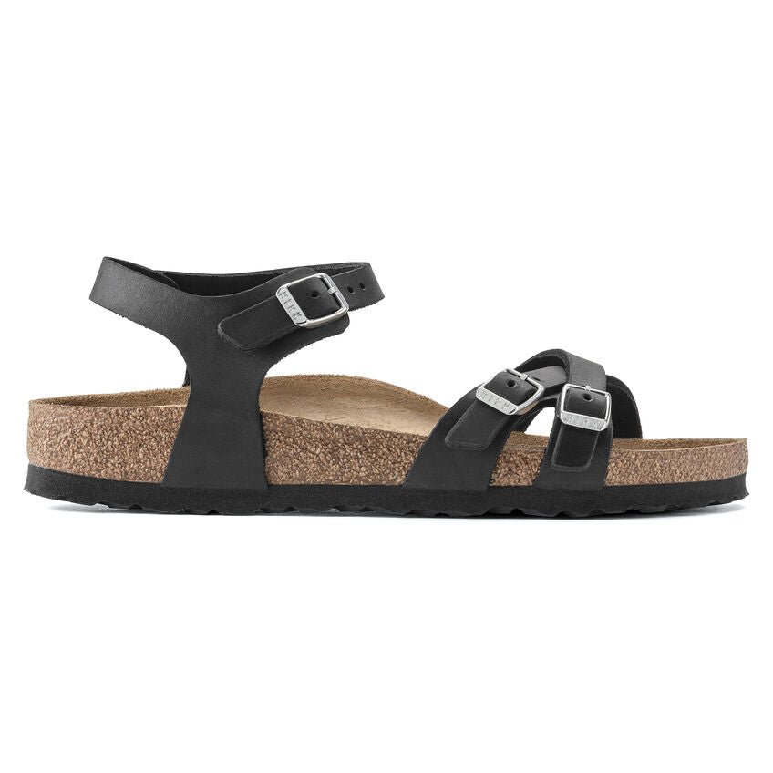 Kumba | Oiled Leather | Black - Sandals - Birkenstock