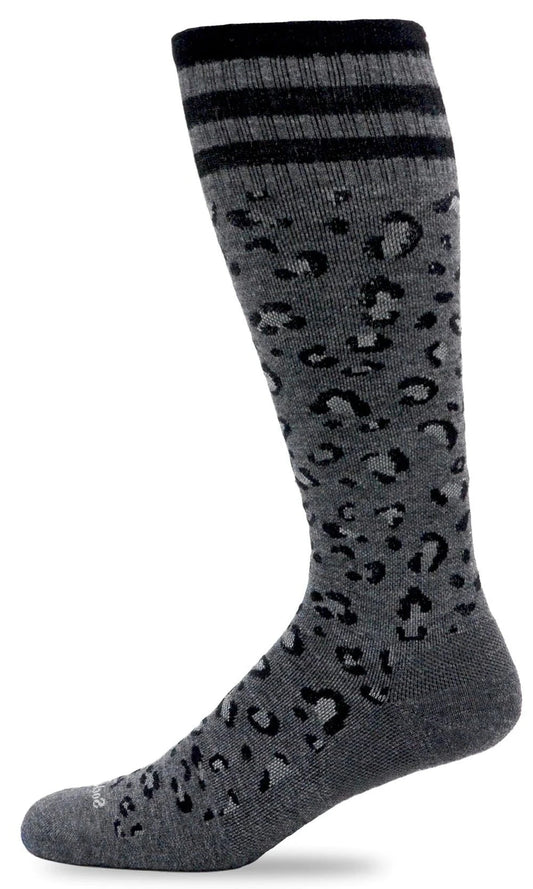 Leopard | Compression | Charcoal - Socks - Sockwell
