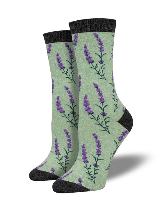 Lovely Lavender | Bamboo | Green Heather - Socks - Socksmith