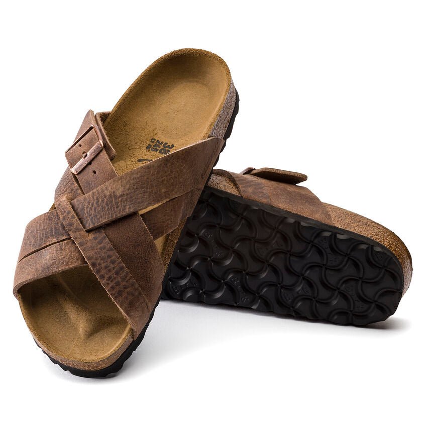 Lugano | Oiled Leather | Cambera Old Tobacco - Sandals - Birkenstock