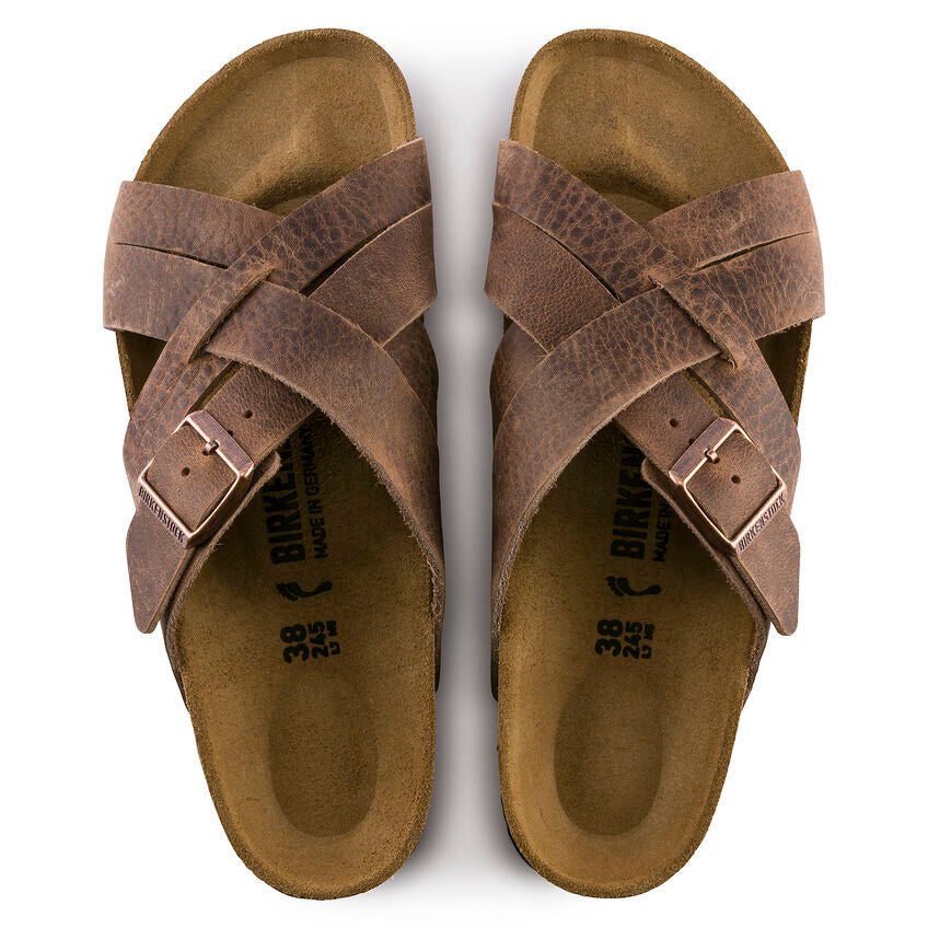 Lugano | Oiled Leather | Cambera Old Tobacco - Sandals - Birkenstock