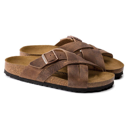 Lugano | Oiled Leather | Cambera Old Tobacco - Sandals - Birkenstock