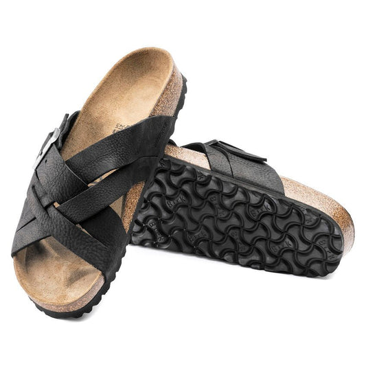 Lugano | Oiled Leather | Camberra Old Black - Sandals - Birkenstock