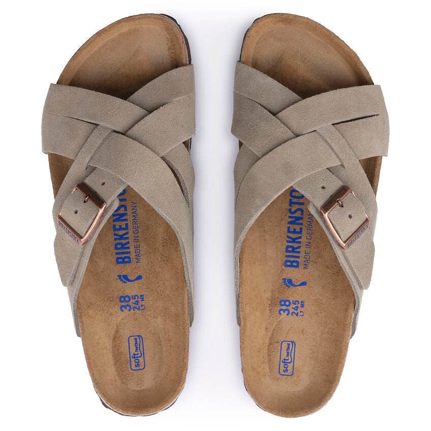 Taupe sale footbed sandals