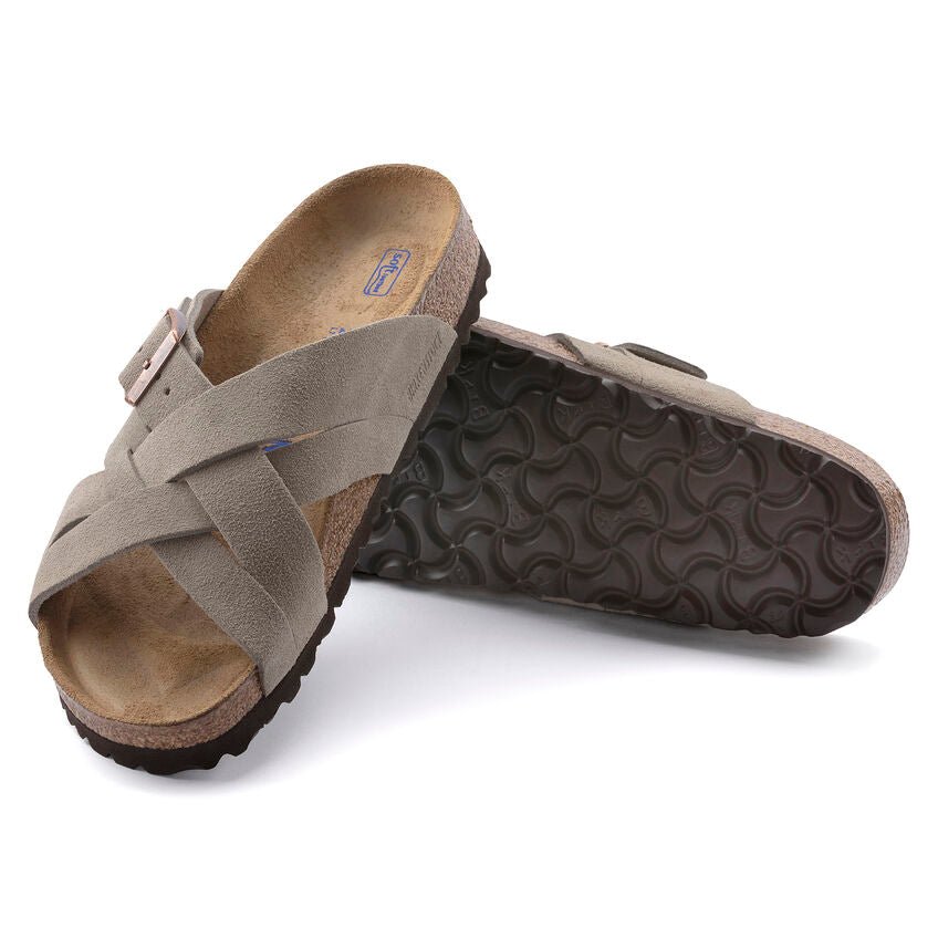 Lugano | Soft Footbed | Suede | Taupe - Sandals - Birkenstock