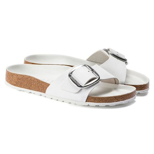 Madrid Big Buckle | Leather | White - Sandals - Birkenstock