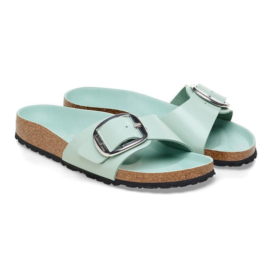 Madrid Big Buckle | Patent Leather | Surf Green - Sandals - Birkenstock