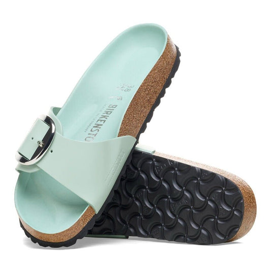 Madrid Big Buckle | Patent Leather | Surf Green - Sandals - Birkenstock